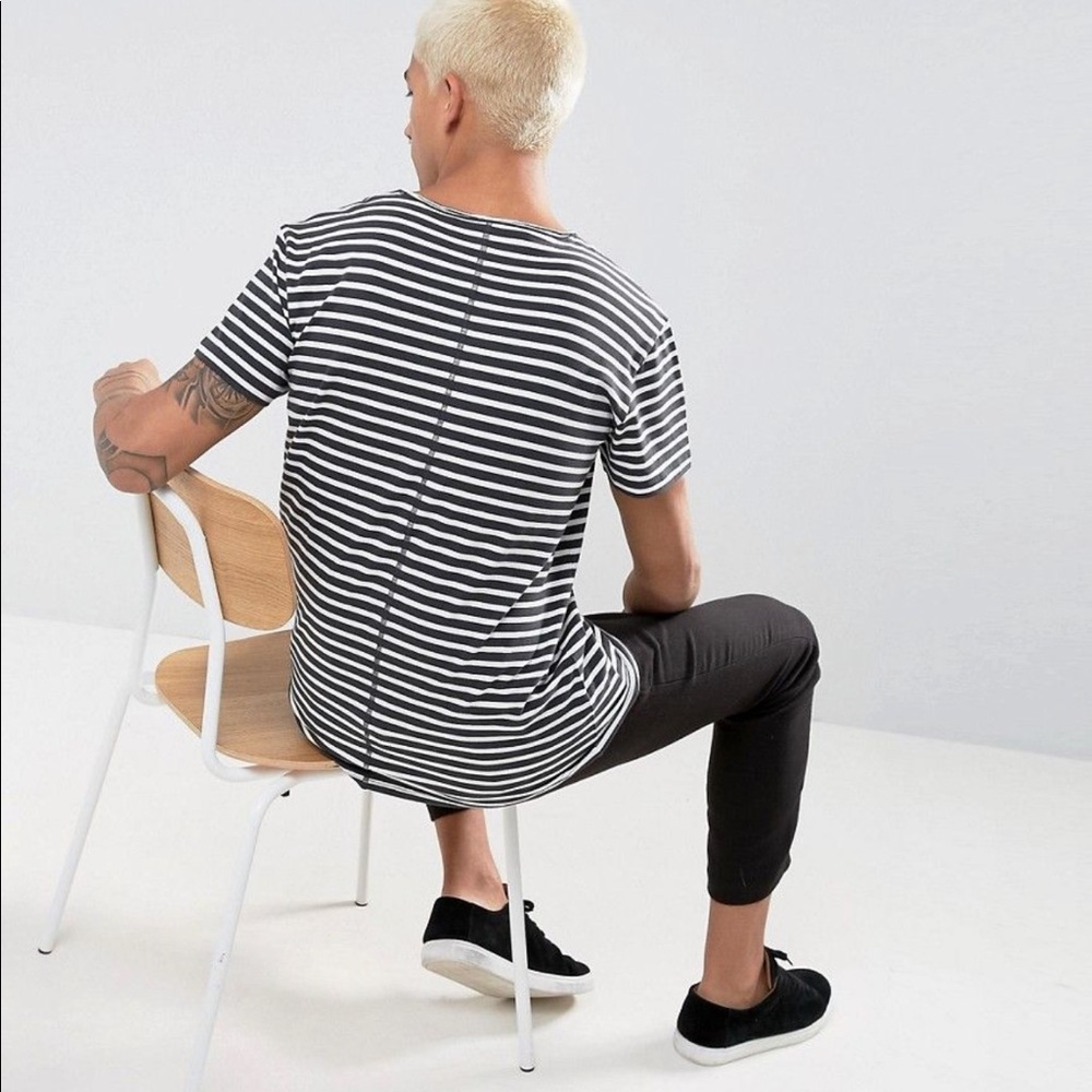 Weekday Rumor Stripe T-Shirt size L